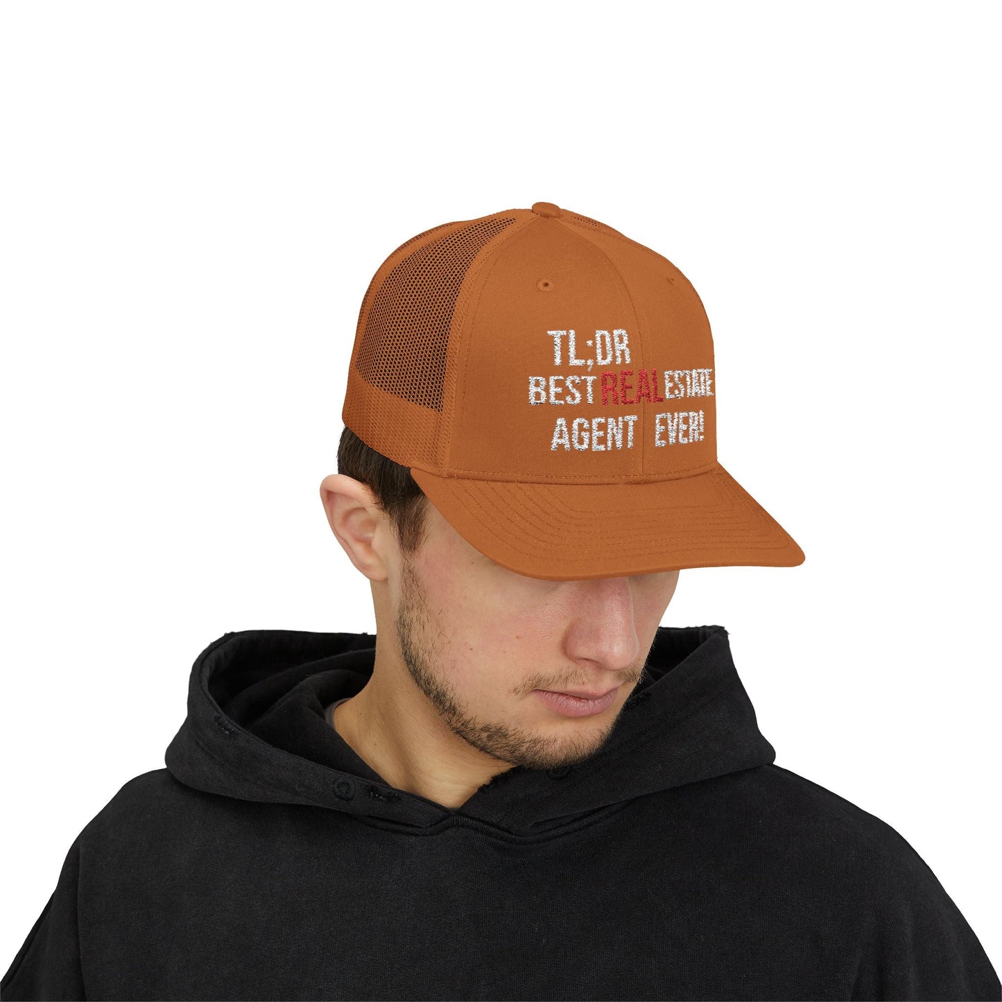 TL;DR: Best Real Estate Agent Ever Hat – Trucker Cap With Bold Statement – Caramel Hats for Casual Headwear (19 view)