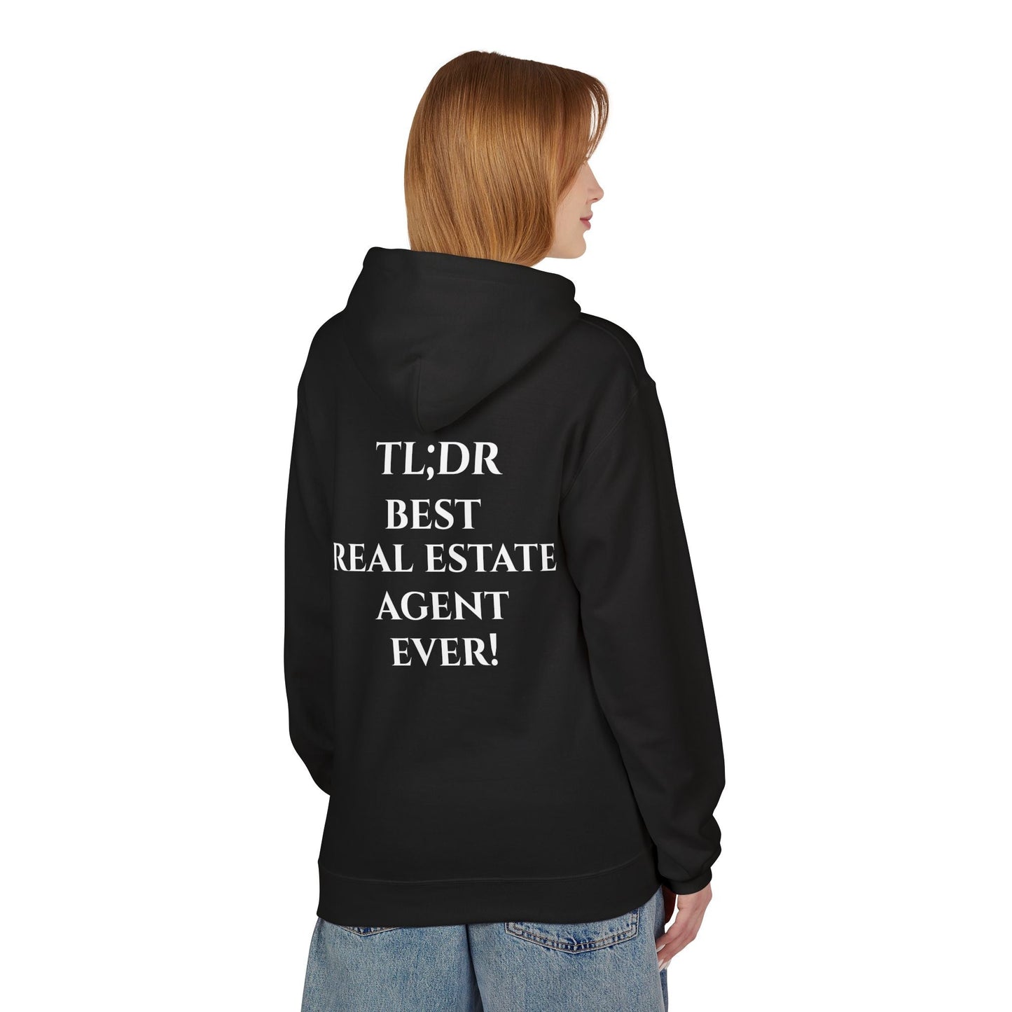 TL;DR Real Estate Agent Hoodie – Humble Brag, Heavy Flex – S Hoodie for casual wear (3 view)