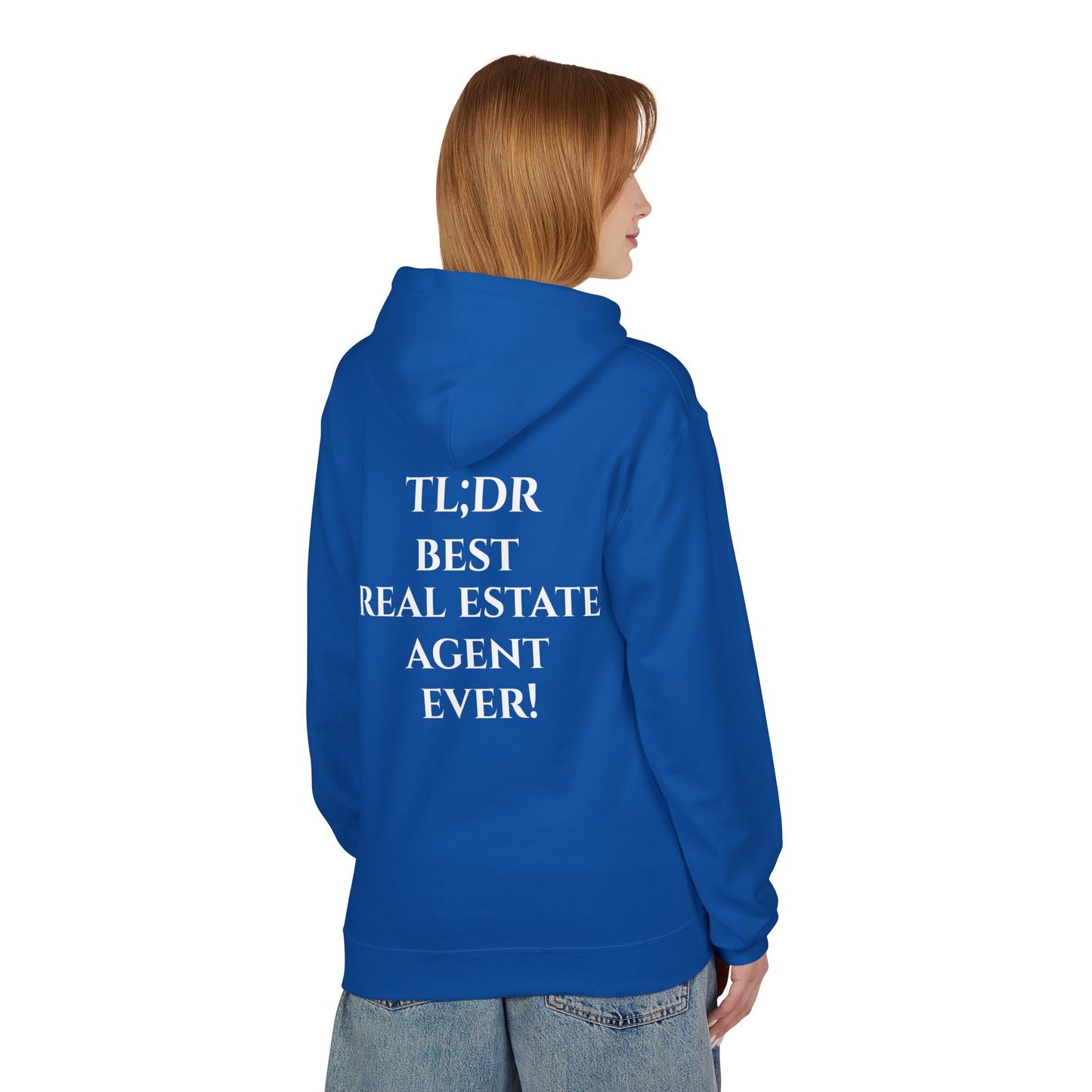 TL;DR Real Estate Agent Hoodie – Humble Brag, Heavy Flex – S Hoodie by Printify