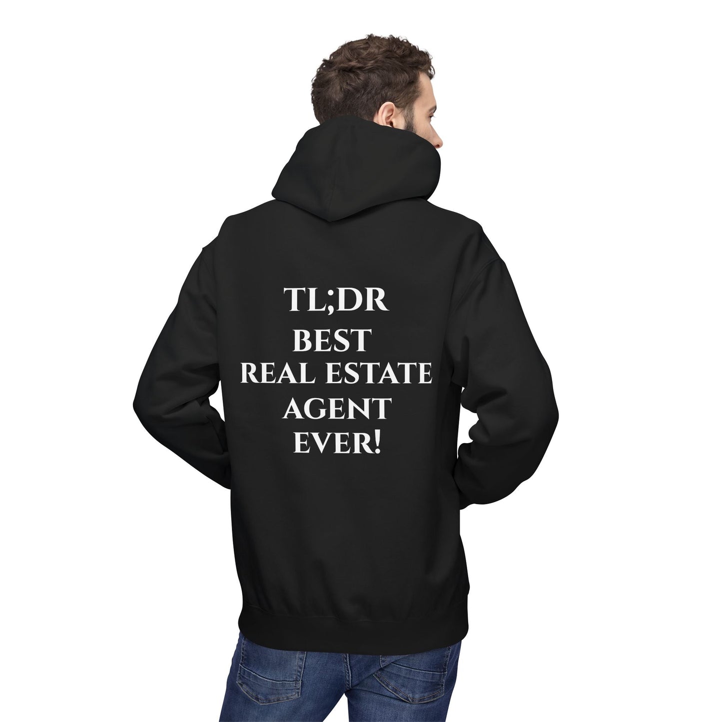 TL;DR Real Estate Agent Hoodie – Humble Brag, Heavy Flex – S Hoodie for casual wear (4 view)