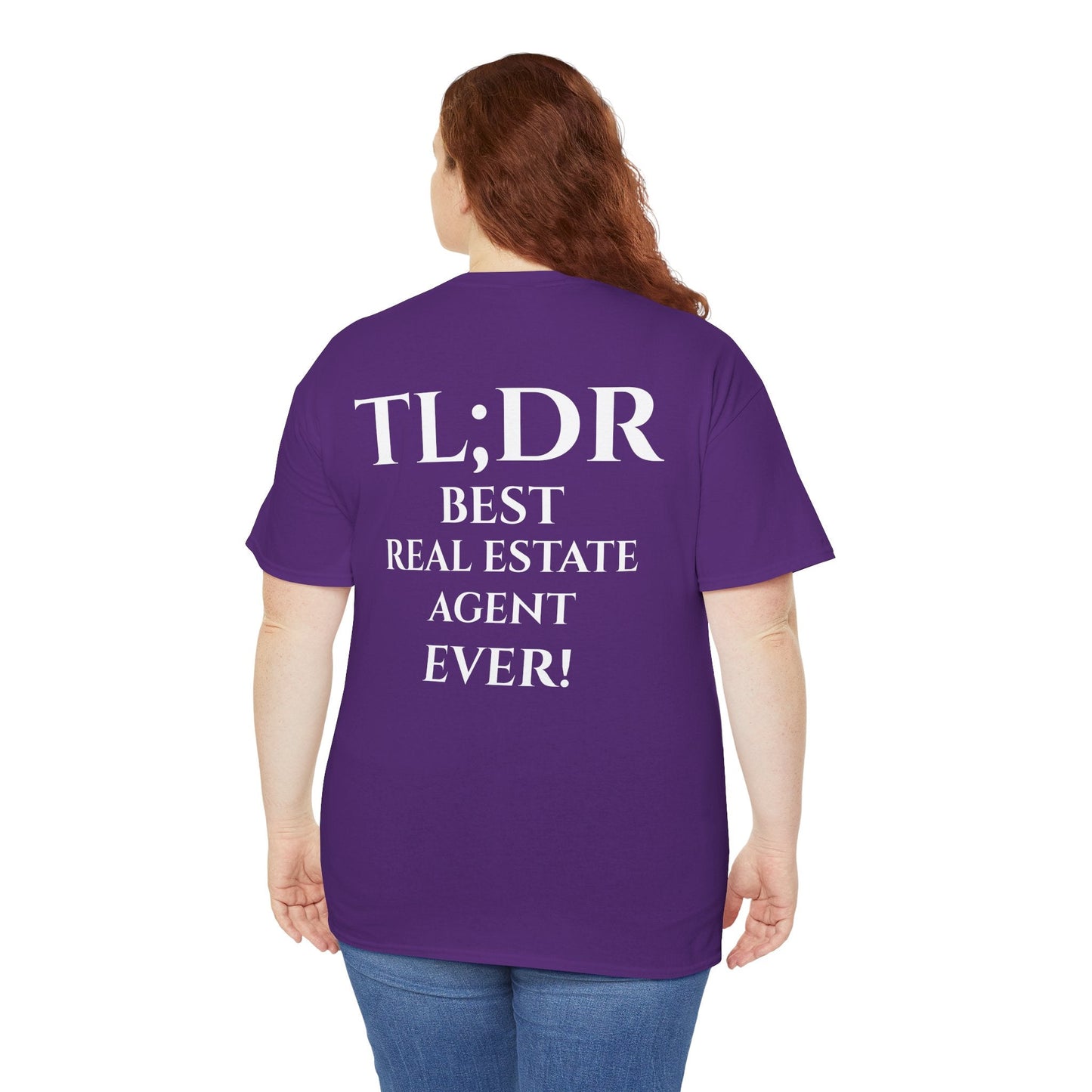 TL;DR Real Estate Agent Tee – Humble Brag, Heavy Flex – Purple T-Shirt for Casual Office Shirt (43 view)