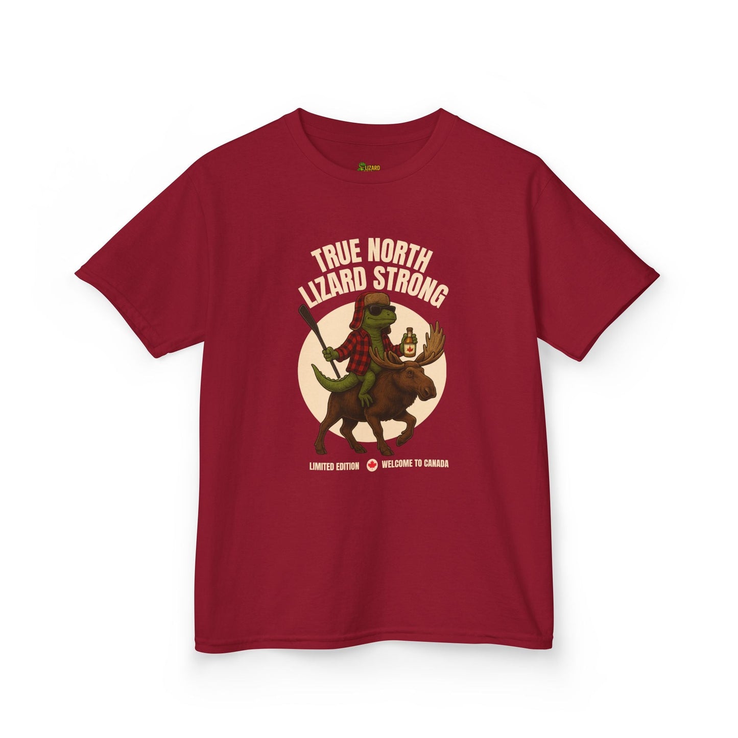 True North Lizard Strong Kids Shirt – Canada Edition Chaos Tee | Funny Moose & Hockey Graphic – Heliconia Kids clothes for Animal Graphic Tee (15 view)