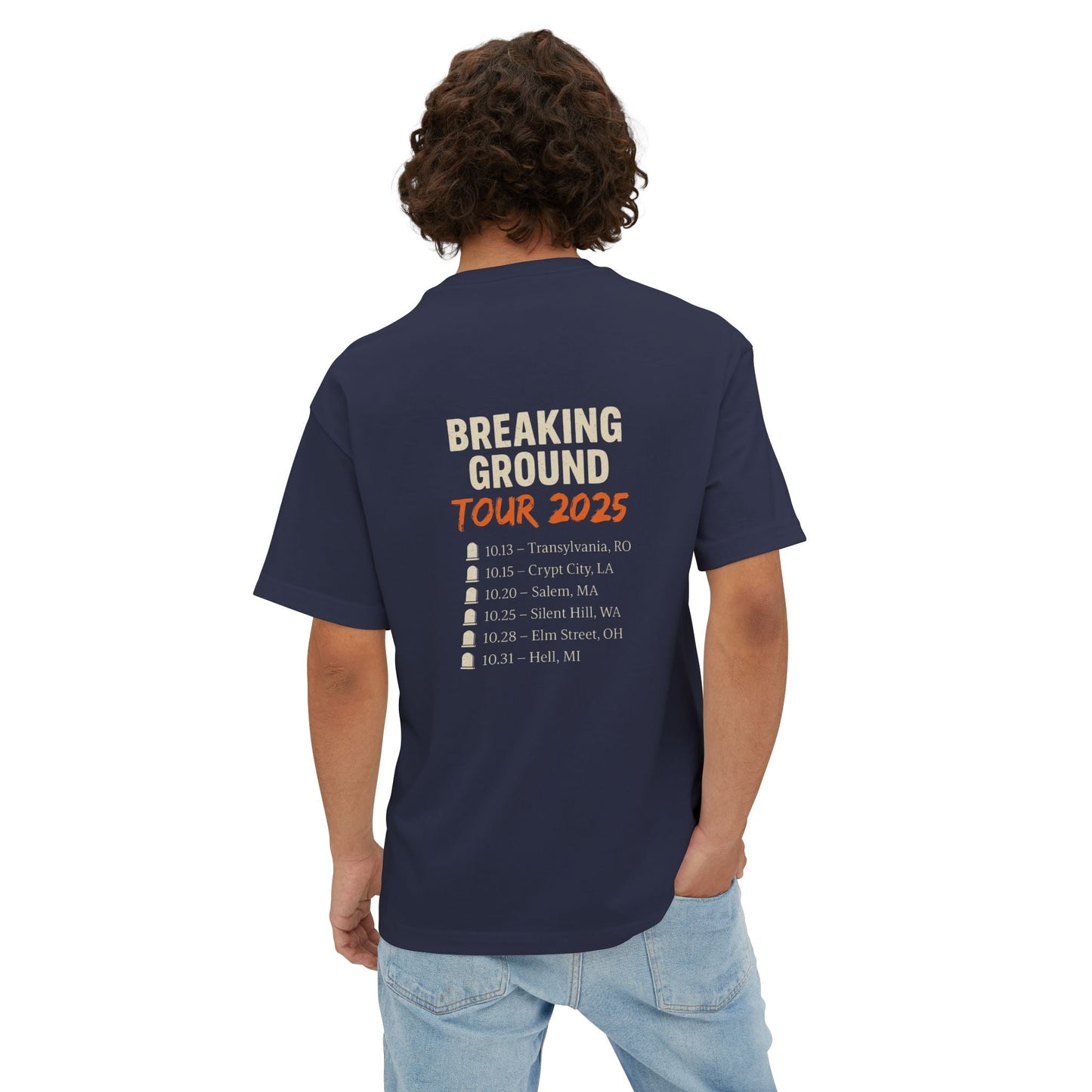 Undead Heads – Breaking Ground Tour 2025 Graphic Tee | Vintage Rock Band Shirt, Halloween Music Festival Merch – Black T-Shirt for alternative style (23 view)