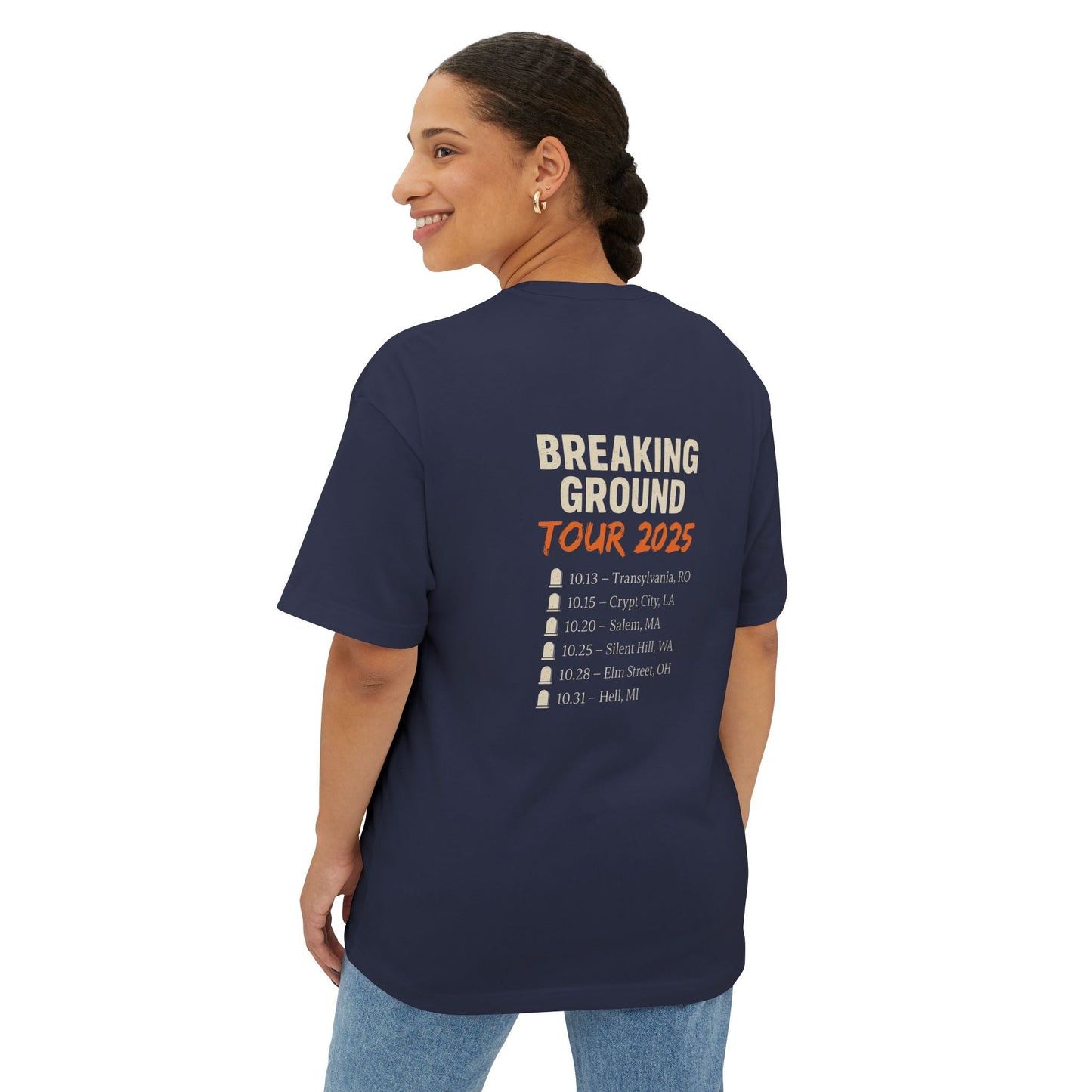 Undead Heads – Breaking Ground Tour 2025 Tee | Vintage Zombie Band Shirt for Halloween & Festival Chaos | Lizard Designs – Black T-Shirt for alternative style (22 view)