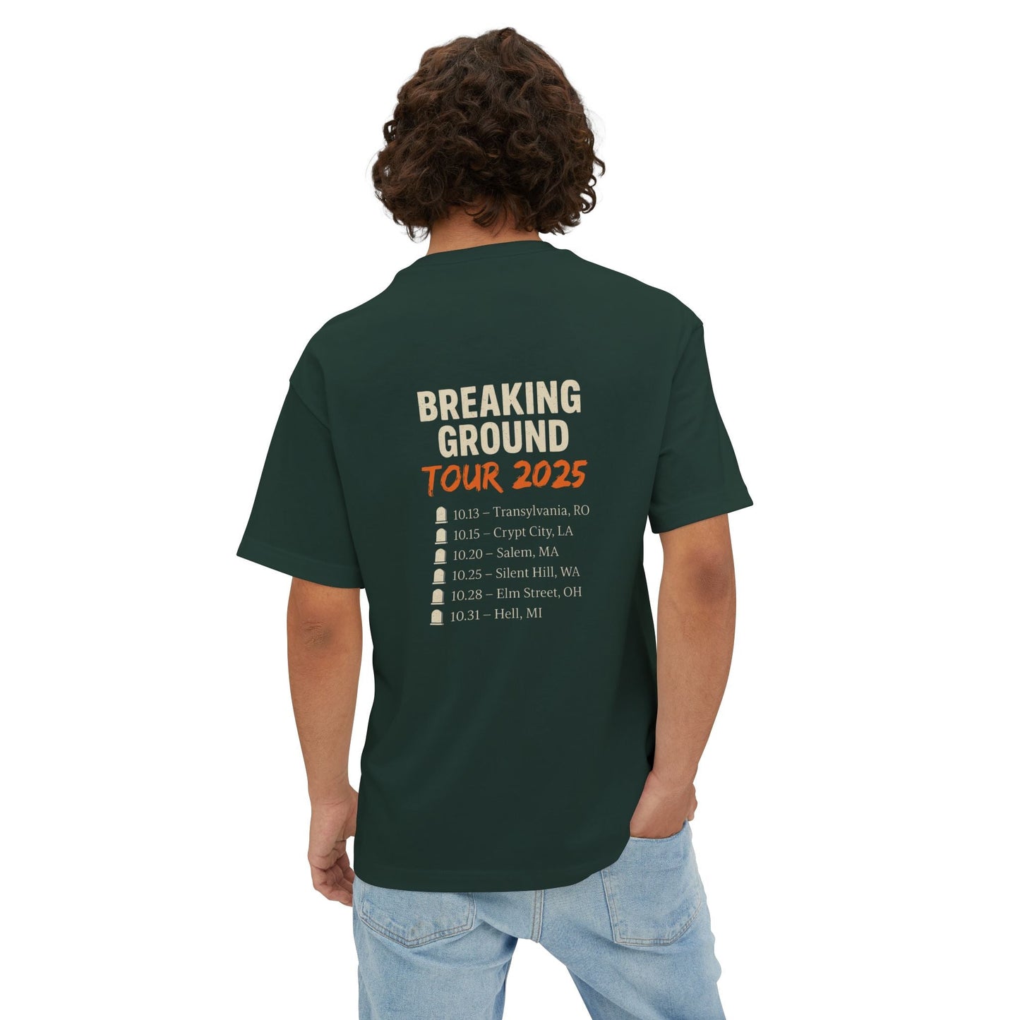 Undead Heads – Breaking Ground Tour 2025 Tee | Vintage Zombie Band Shirt for Halloween & Festival Chaos | Lizard Designs – Black T-Shirt for alternative style (18 view)
