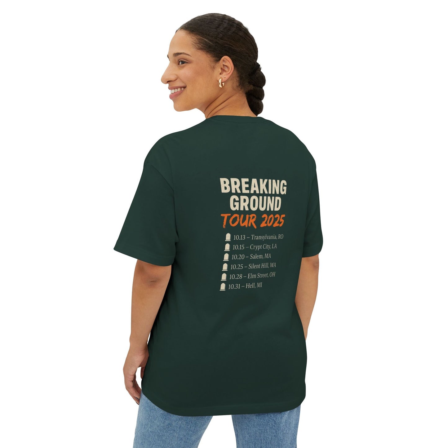 Undead Heads – Breaking Ground Tour 2025 Tee | Vintage Zombie Band Shirt for Halloween & Festival Chaos | Lizard Designs – Black T-Shirt for alternative style (17 view)
