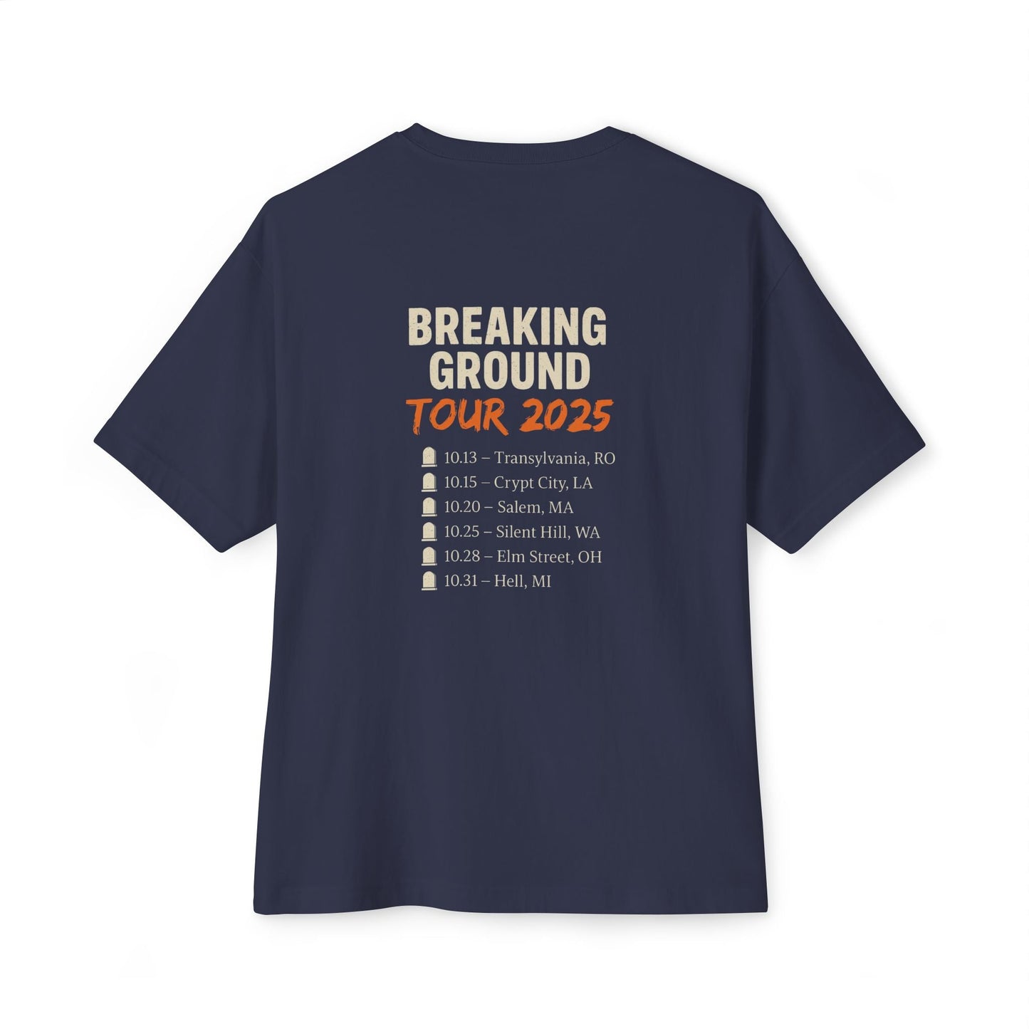 Undead Heads – Breaking Ground Tour 2025 Tee | Vintage Zombie Band Shirt for Halloween & Festival Chaos | Lizard Designs – Black T-Shirt for alternative style (20 view)