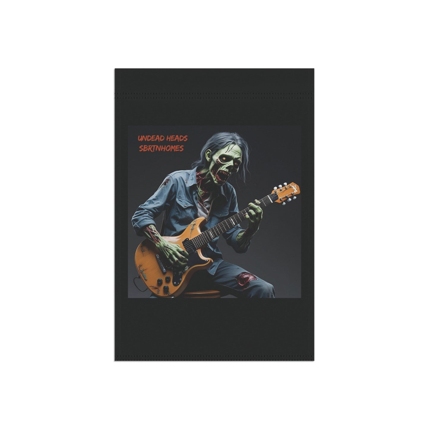 Undead Heads Garden Banner – Spooky Zombie Band Flag | Halloween Outdoor Yard Decor – 24.5'' × 32'' Home Decor for Decorative Banner (4 view)