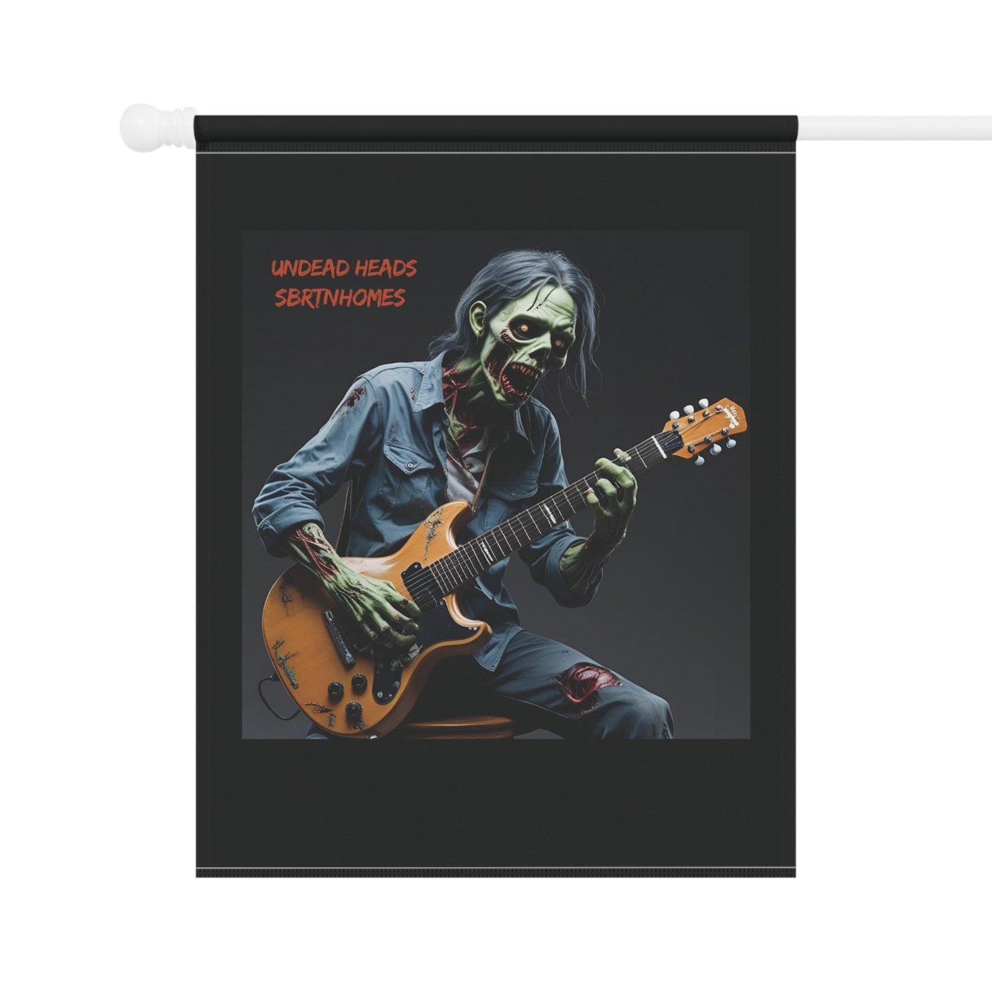 Undead Heads Garden Banner – Spooky Zombie Band Flag | Halloween Outdoor Yard Decor – 24.5'' × 32'' Home Decor for Decorative Banner (6 view)