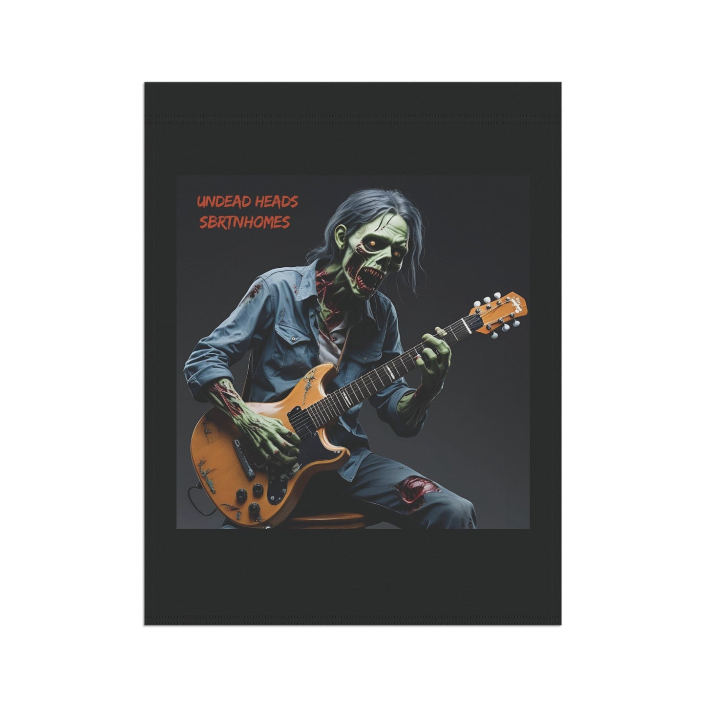 Undead Heads Garden Banner – Spooky Zombie Band Flag | Halloween Outdoor Yard Decor – 24.5'' × 32'' Home Decor for Decorative Banner (7 view)