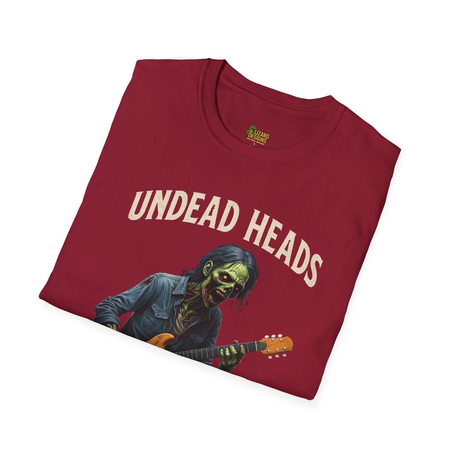 Undead Heads Tour T-Shirt – Vintage Zombie Band Tee for Rock Fans & Halloween Rebels | Lizard Designs – S T-Shirt for Concert Gift (52 view)