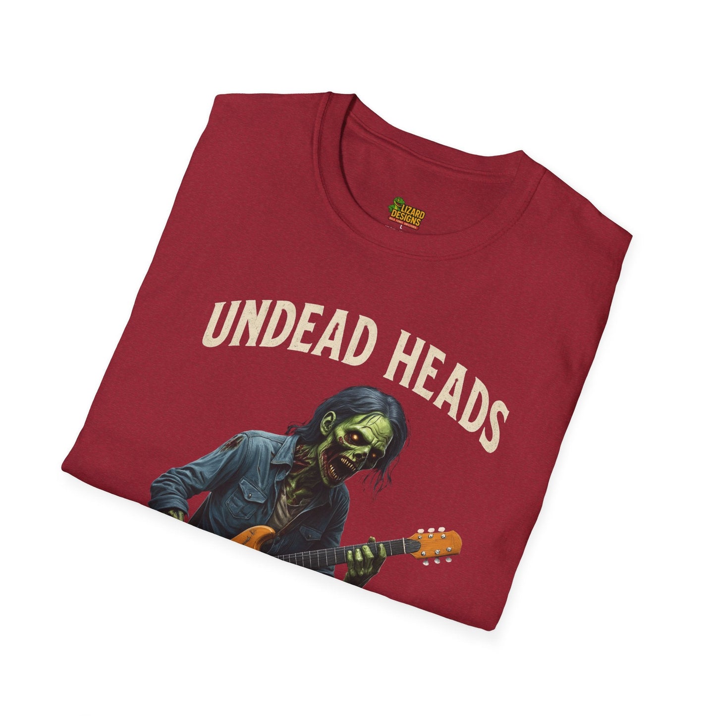 Undead Heads Tour T-Shirt – Vintage Zombie Band Tee for Rock Fans & Halloween Rebels | Lizard Designs – S T-Shirt for Concert Gift (46 view)