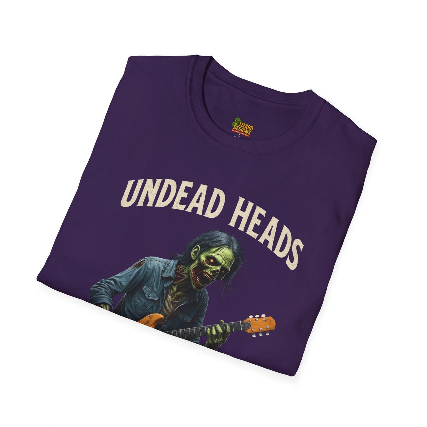 Undead Heads Tour T-Shirt – Vintage Zombie Band Tee for Rock Fans & Halloween Rebels | Lizard Designs – S T-Shirt for Concert Gift (40 view)