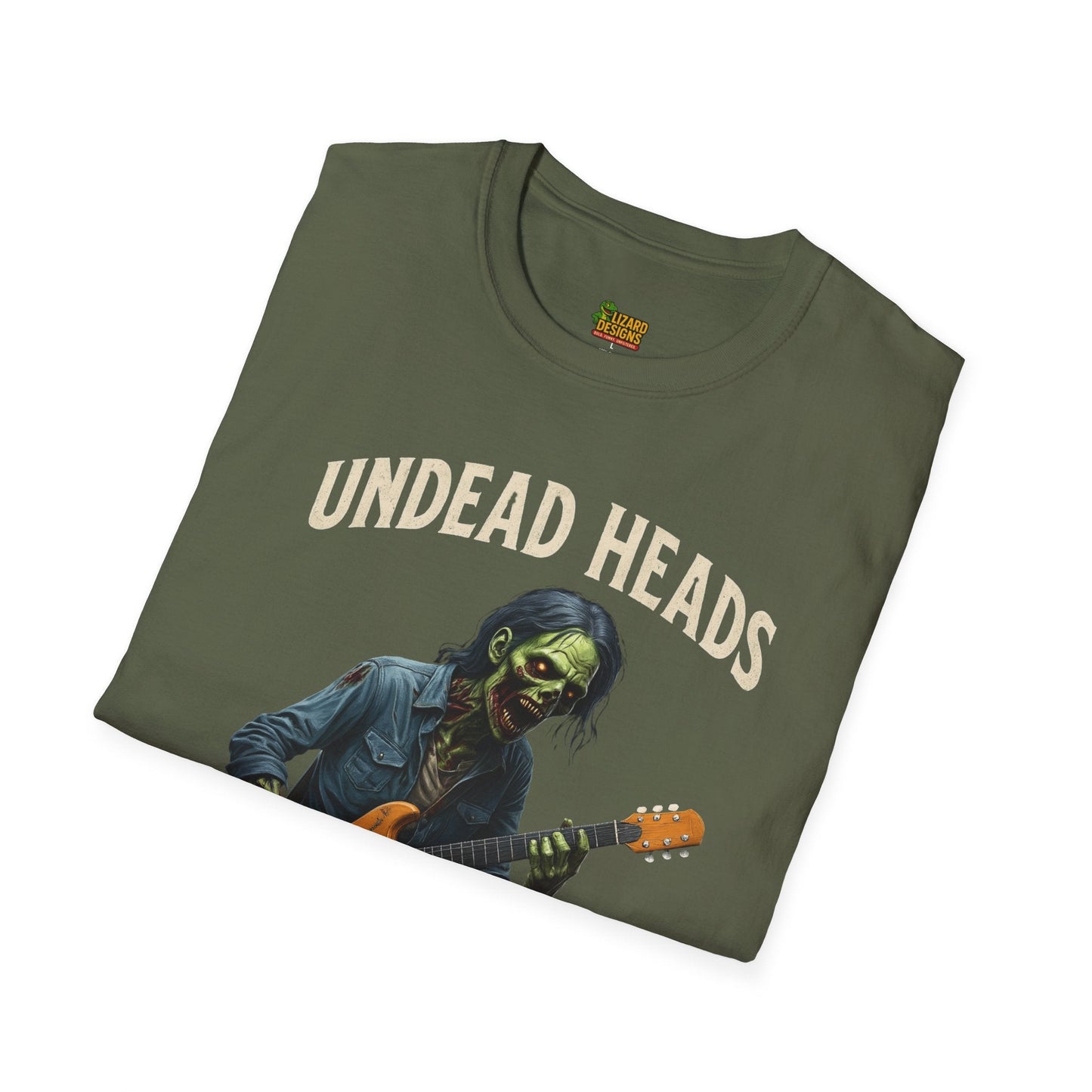 Undead Heads Tour T-Shirt – Vintage Zombie Band Tee for Rock Fans & Halloween Rebels | Lizard Designs – S T-Shirt for Concert Gift (19 view)