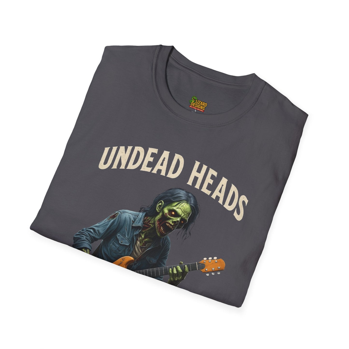Undead Heads Tour T-Shirt – Vintage Zombie Band Tee for Rock Fans & Halloween Rebels | Lizard Designs – S T-Shirt for Concert Gift (34 view)