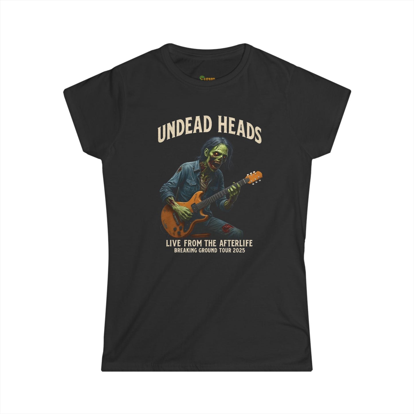 Undead Heads Women’s Tour Tee – Softstyle Graphic Rock Shirt | Music Lover Gift & Concert Apparel – Black T-Shirt for boho chic apparel (1 view)