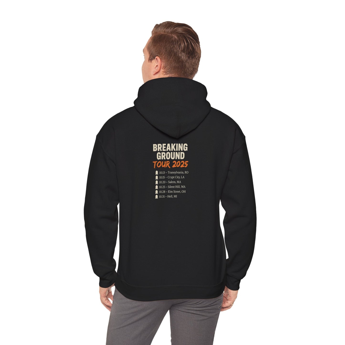 Undead Heads Tour Hoodie – Heavy Blend Streetwear for Music Fans & Midnight Mayhem | Lizard Designs – S Hoodie for casual streetwear (6 view)