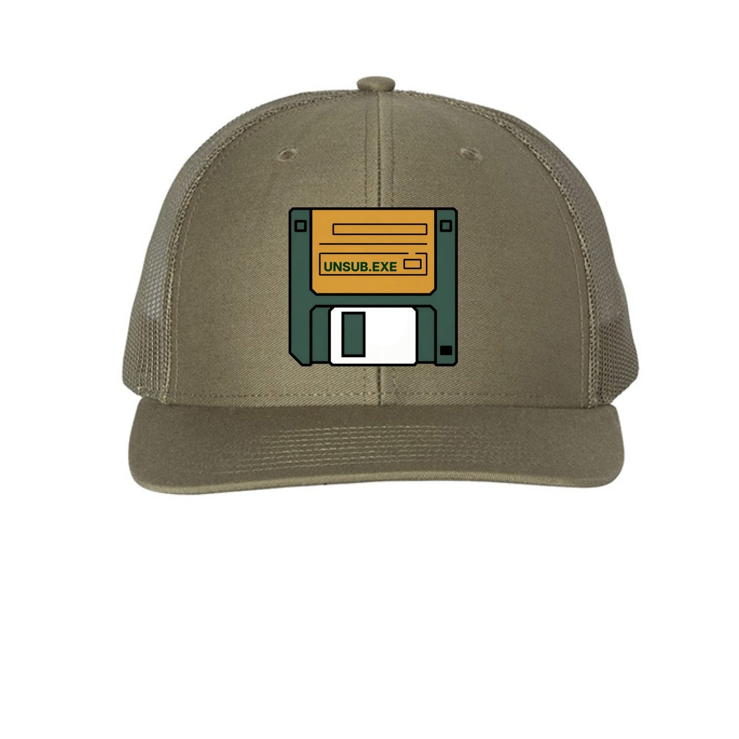 UNSUB.EXE Hat – Retro Floppy Disk Humor | RM Outpost – Loden Hats for Apparel (11 view)
