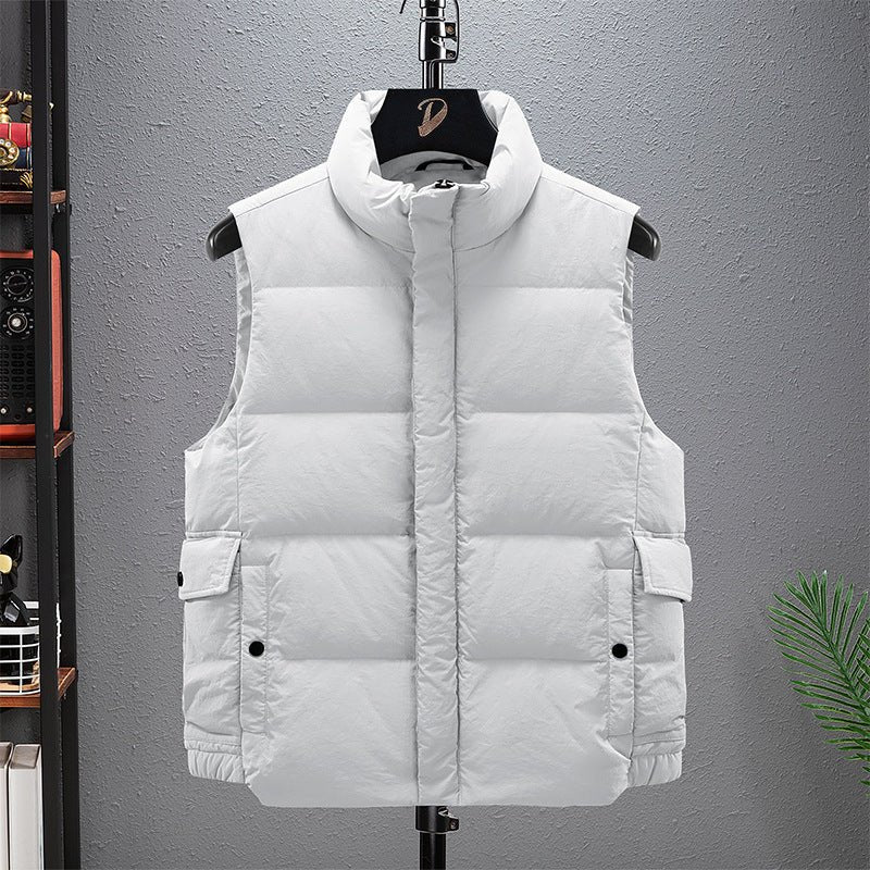 Vest – Warm, Lightweight Insulation for Winter | Outerwear – Milky White Coats & Jackets for ExtendedShip (9 view)