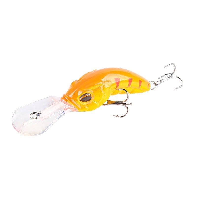 Wide Tongue Deep Diving Crankbait – 10.4cm ABS Fishing Lure with Bead Rattle & Treble Hooks | Freshwater & Saltwater – Orange back Fishing Gear for ABS Fishing Lure (11 view)