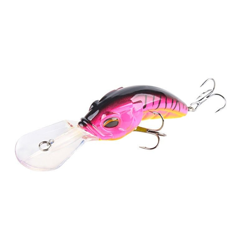 Wide Tongue Deep Diving Crankbait – 10.4cm ABS Fishing Lure with Bead Rattle & Treble Hooks | Freshwater & Saltwater – Pink Purple Fishing Gear for ABS Fishing Lure (12 view)
