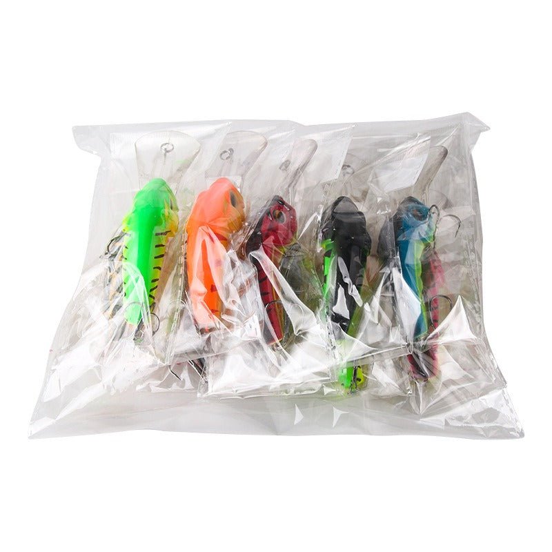 Wide Tongue Deep Diving Crankbait – 10.4cm ABS Fishing Lure with Bead Rattle & Treble Hooks | Freshwater & Saltwater – Opp(Ten color mixture) Fishing Gear for ABS Fishing Lure (9 view)