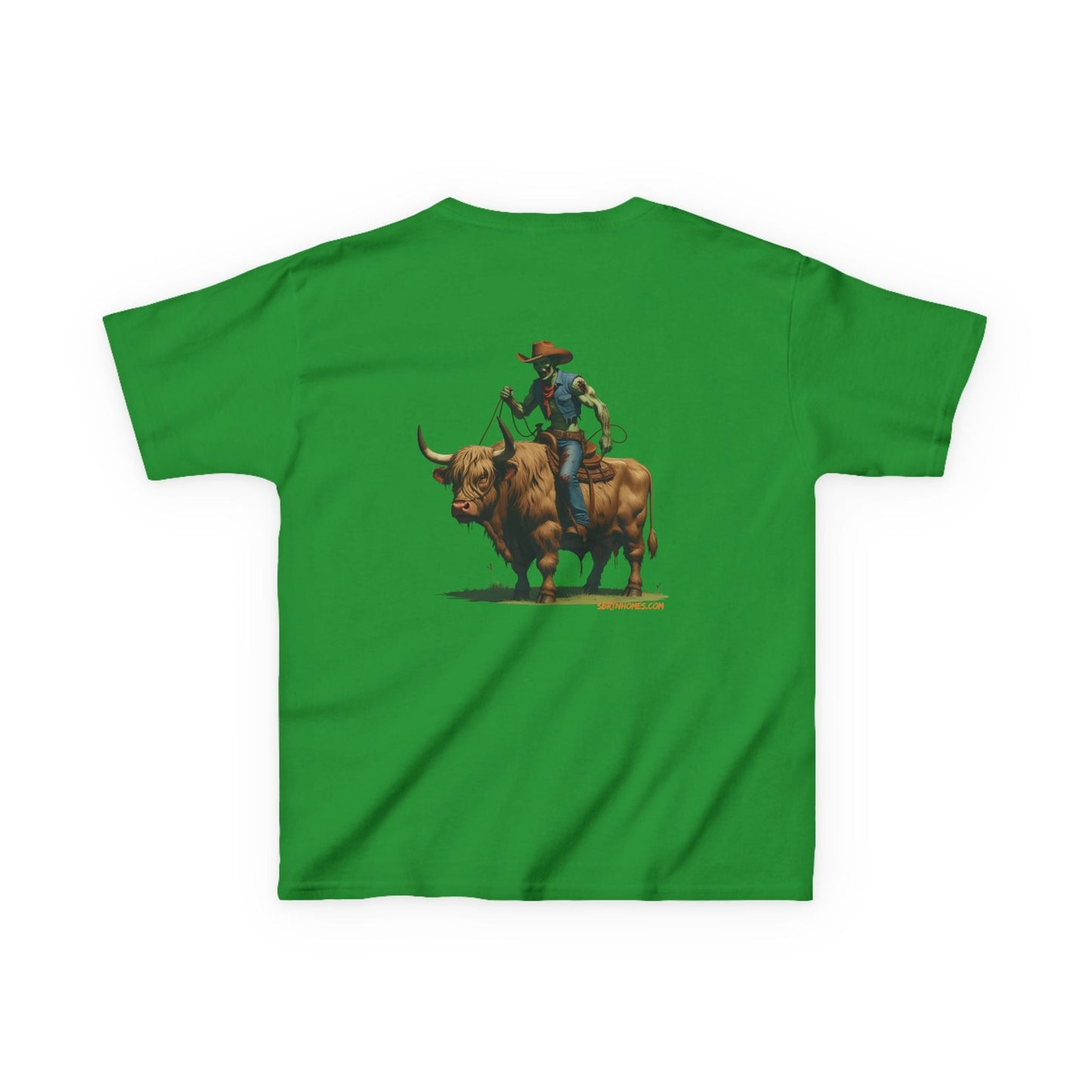 Zombie Cowboy Kids Tee – Undead Rider of the Apocalypse | Halloween Western Shirt – Sapphire Kids clothes for Animal Graphic Tee (9 view)