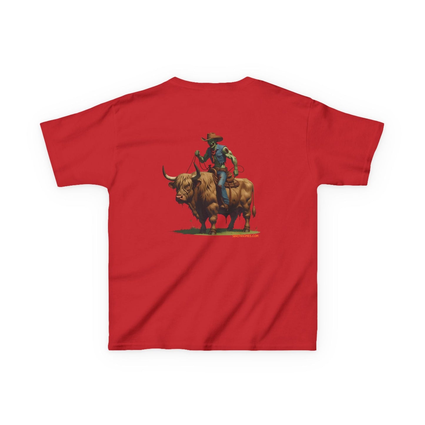 Zombie Cowboy Kids Tee – Undead Rider of the Apocalypse | Halloween Western Shirt – Heliconia Kids clothes for Animal Graphic Tee (33 view)