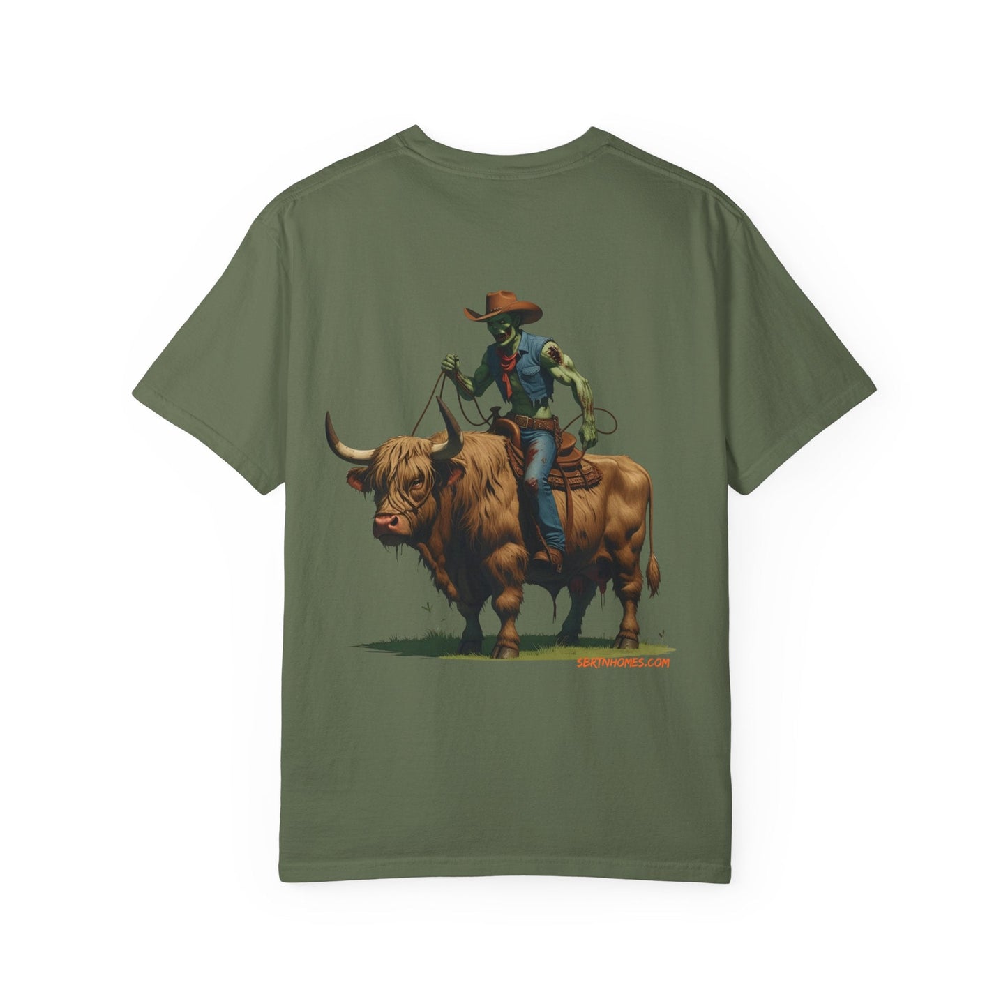 Zombie Cowboy Tee – Undead Rider of the Apocalypse | Halloween Western Shirt – Black T-Shirt by Printify