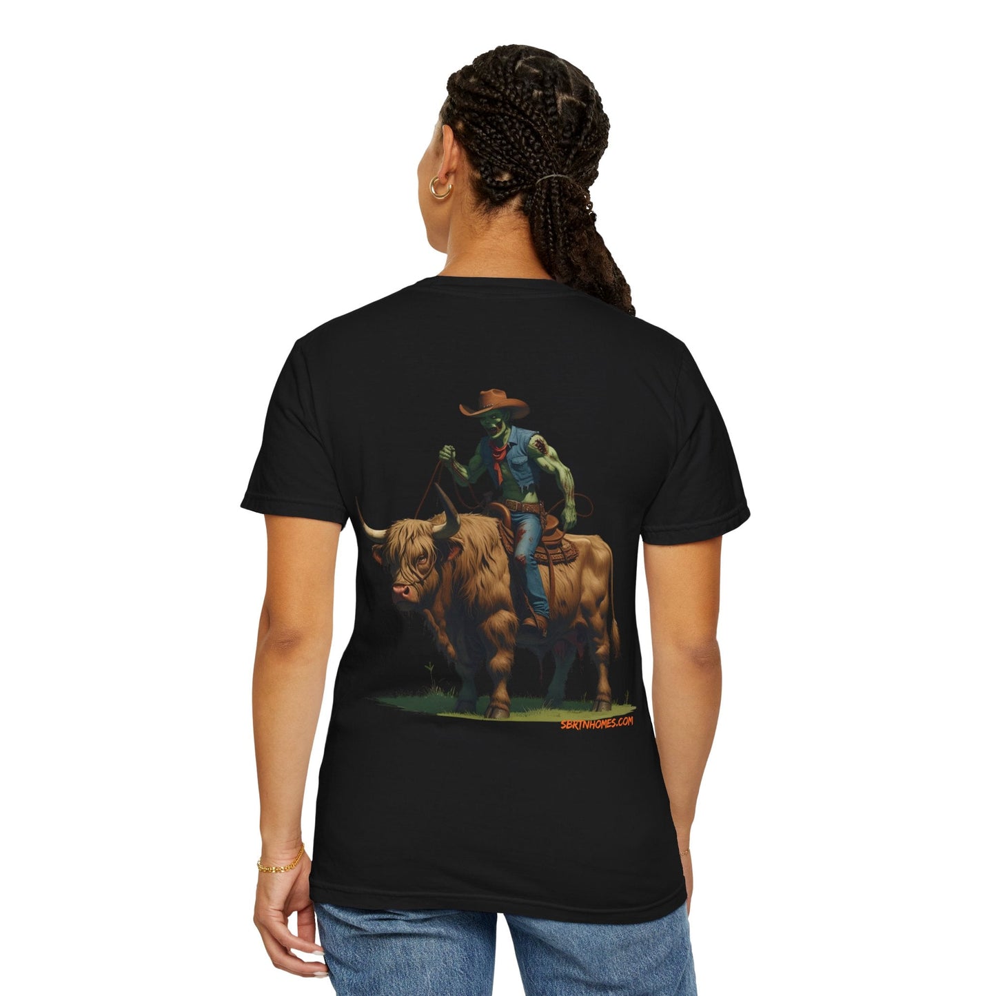 Zombie Cowboy Tee – Undead Rider of the Apocalypse | Halloween Western Shirt – Black T-Shirt for Casual Outfit Idea (33 view)