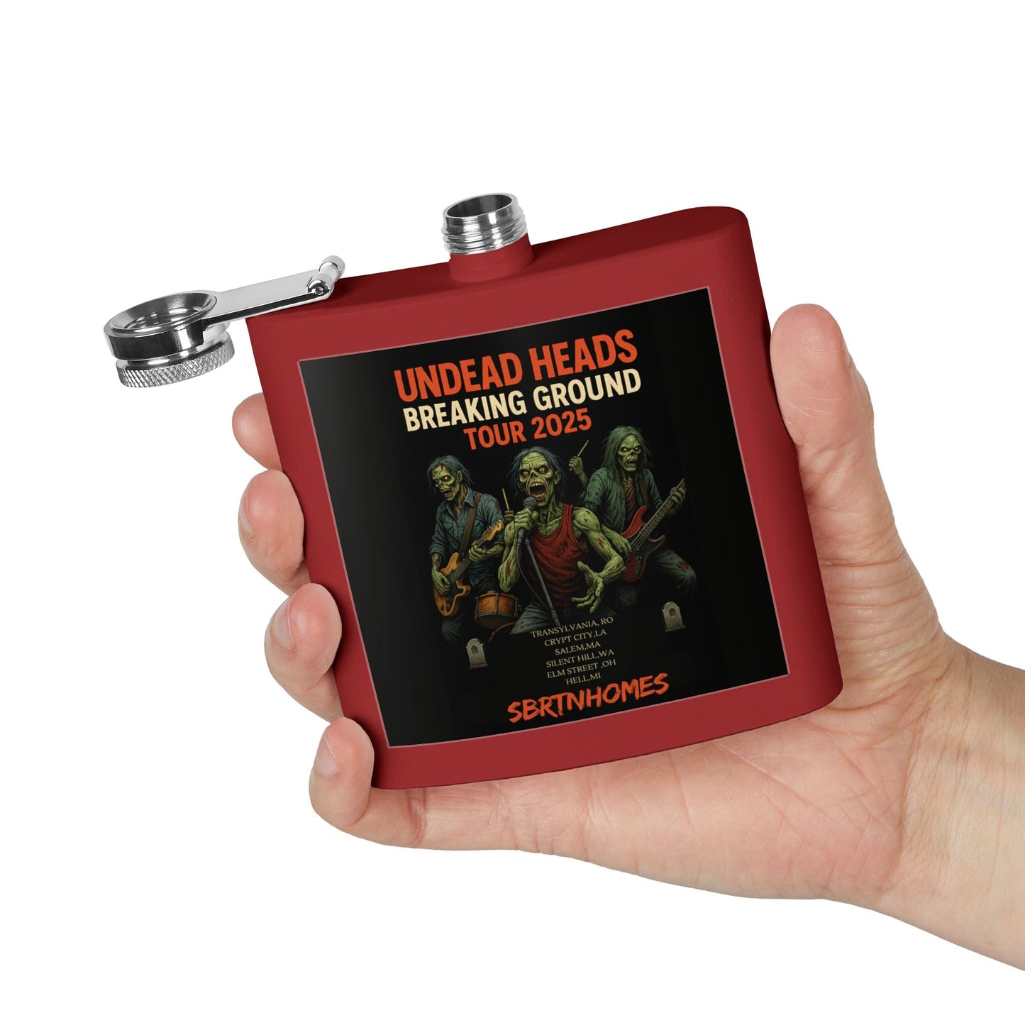 Zombies Tour Flask, 6oz Stainless Steel Flask, Premium Drinking Flask, Music Festival Gift, Halloween Accessory – 6oz Mug for Camping Gear (14 view)