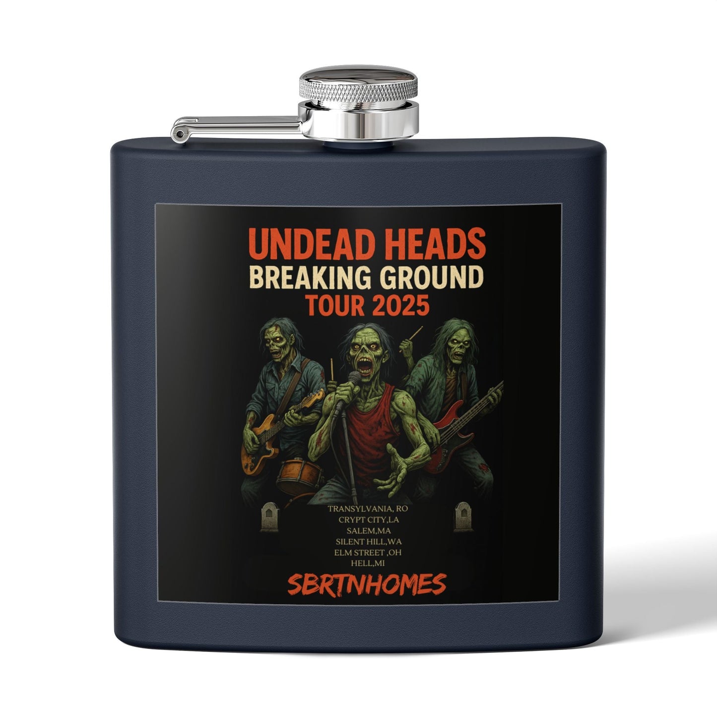 Zombies Tour Flask, 6oz Stainless Steel Flask, Premium Drinking Flask, Music Festival Gift, Halloween Accessory – 6oz Mug for Camping Gear (6 view)