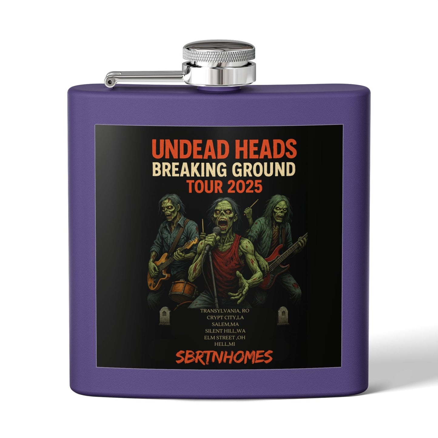 Zombies Tour Flask, 6oz Stainless Steel Flask, Premium Drinking Flask, Music Festival Gift, Halloween Accessory – 6oz Mug for Camping Gear (7 view)