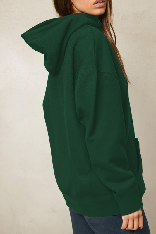 Simply Love Simply Love Full Size Dropped Shoulder Lunar Phase Graphic Hoodie – Green Women's Top for Shopify Collective (2 view)
