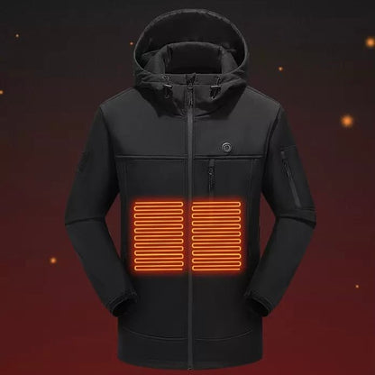 10 - Zone Softshell Heated Jacket Waterproof Winter Coat｜LITEGUEST™ – Black Jacket for Apparel (2 view)