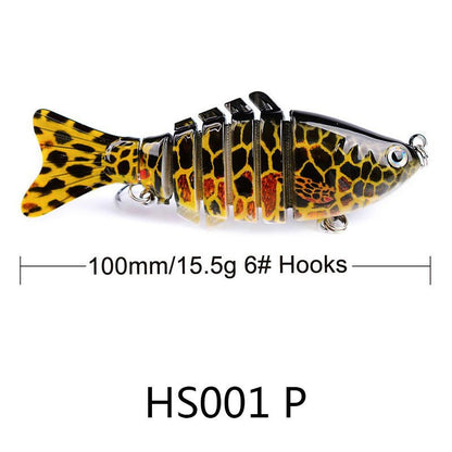 10cm Multi - Jointed Swimbait, 7 - Section 15.5g Hard Bait (Dives 1.5–3m) – P Fishing Gear for 10cm (14 view)