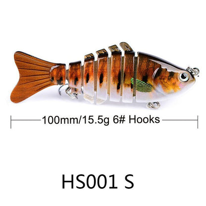 10cm Multi - Jointed Swimbait, 7 - Section 15.5g Hard Bait (Dives 1.5–3m) – S Fishing Gear for 10cm (17 view)