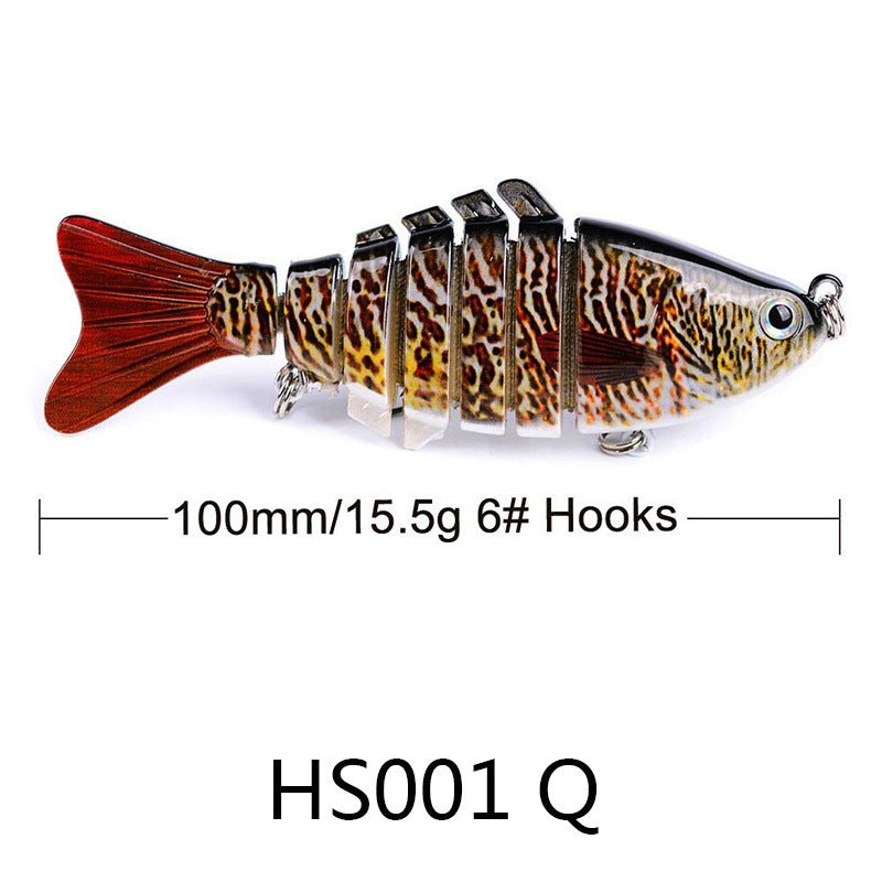 10cm Multi - Jointed Swimbait, 7 - Section 15.5g Hard Bait (Dives 1.5–3m) – Q Fishing Gear for 10cm (15 view)
