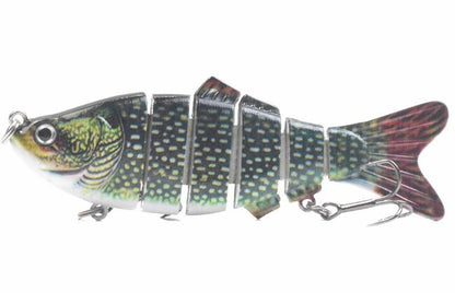 10cm Multi - Section Bionic Fishing Lure – 6 - Segment ABS Swimbait with 3D Eyes & Treble Hooks | Freshwater & Saltwater – 16 Fishing Gear for 6 Segment Lure (13 view)