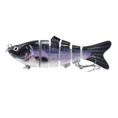 10cm Multi - Section Bionic Fishing Lure – 6 - Segment ABS Swimbait with 3D Eyes & Treble Hooks | Freshwater & Saltwater – 7 Fishing Gear for 6 Segment Lure (22 view)