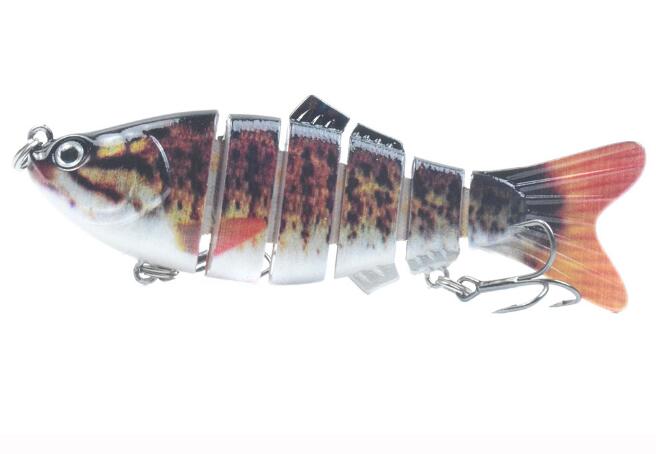 10cm Multi - Section Bionic Fishing Lure – 6 - Segment ABS Swimbait with 3D Eyes & Treble Hooks | Freshwater & Saltwater – 18 Fishing Gear for 6 Segment Lure (15 view)