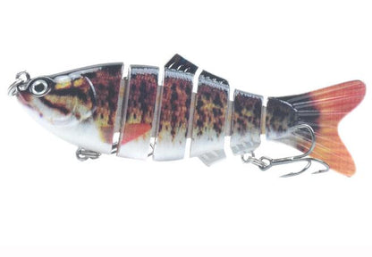 10cm Multi - Section Bionic Fishing Lure – 6 - Segment ABS Swimbait with 3D Eyes & Treble Hooks | Freshwater & Saltwater – 18 Fishing Gear for 6 Segment Lure (15 view)