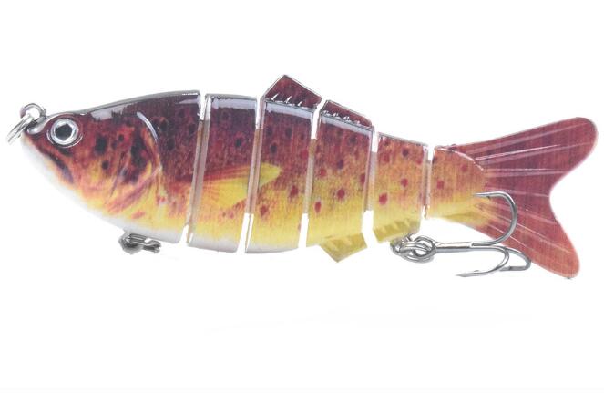 10cm Multi - Section Bionic Fishing Lure – 6 - Segment ABS Swimbait with 3D Eyes & Treble Hooks | Freshwater & Saltwater – 17 Fishing Gear for 6 Segment Lure (14 view)