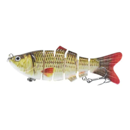 10cm Multi - Section Bionic Fishing Lure – 6 - Segment ABS Swimbait with 3D Eyes & Treble Hooks | Freshwater & Saltwater – 5 Fishing Gear for 6 Segment Lure (20 view)