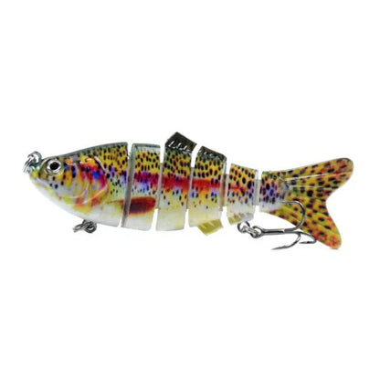 10cm Multi - Section Bionic Fishing Lure – 6 - Segment ABS Swimbait with 3D Eyes & Treble Hooks | Freshwater & Saltwater – 2 Fishing Gear for 6 Segment Lure (17 view)
