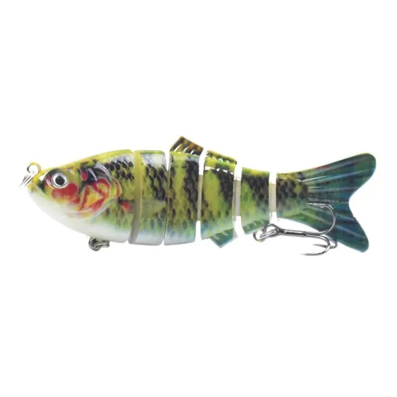 10cm Multi - Section Bionic Fishing Lure – 6 - Segment ABS Swimbait with 3D Eyes & Treble Hooks | Freshwater & Saltwater – 4 Fishing Gear for 6 Segment Lure (19 view)