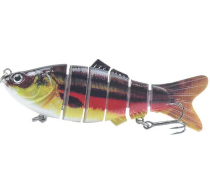 10cm Multi - Section Bionic Fishing Lure – 6 - Segment ABS Swimbait with 3D Eyes & Treble Hooks | Freshwater & Saltwater – 11 Fishing Gear for 6 Segment Lure (8 view)