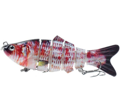 10cm Multi - Section Bionic Fishing Lure – 6 - Segment ABS Swimbait with 3D Eyes & Treble Hooks | Freshwater & Saltwater – 12 Fishing Gear for 6 Segment Lure (9 view)