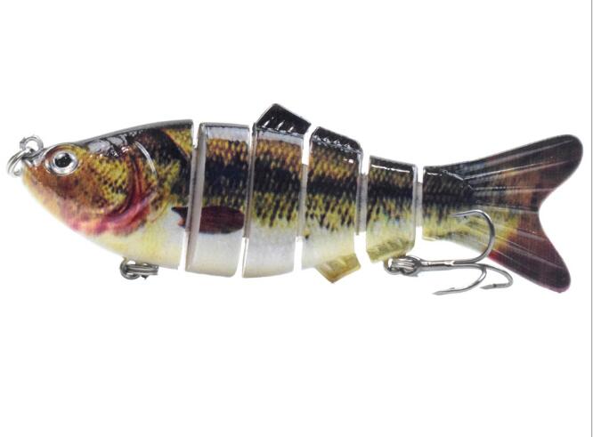 10cm Multi - Section Bionic Fishing Lure – 6 - Segment ABS Swimbait with 3D Eyes & Treble Hooks | Freshwater & Saltwater – 14 Fishing Gear for 6 Segment Lure (11 view)
