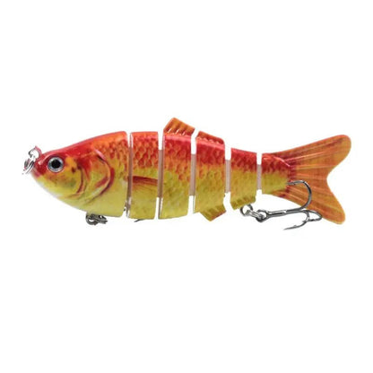 10cm Multi - Section Bionic Fishing Lure – 6 - Segment ABS Swimbait with 3D Eyes & Treble Hooks | Freshwater & Saltwater – 6 Fishing Gear for 6 Segment Lure (21 view)